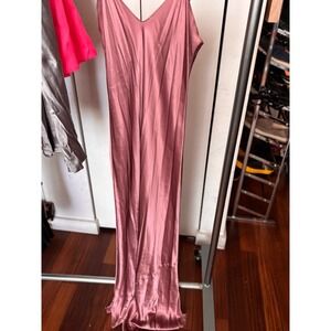 Nili Lotan Women's Dusty Rose Cami Gown Dress Size L